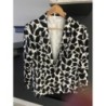 Veste noire et blanche floral  - Marque Un jour Ailleurs (UJA) - T44