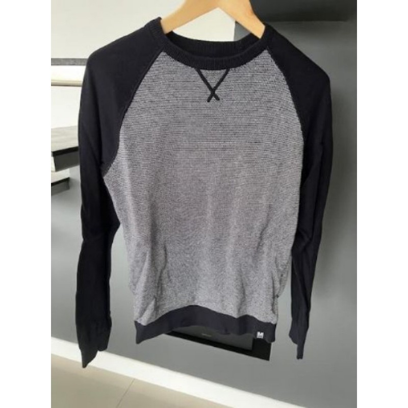 Pull Homme bleu marine chiné - marque Jules - Taille M