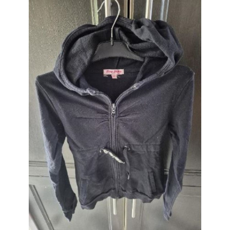 Gilet sweat capuche F 12a noir
