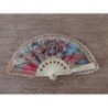 Eventail miniature vintage souvenir d'Espagne - Dentelle décor corrida