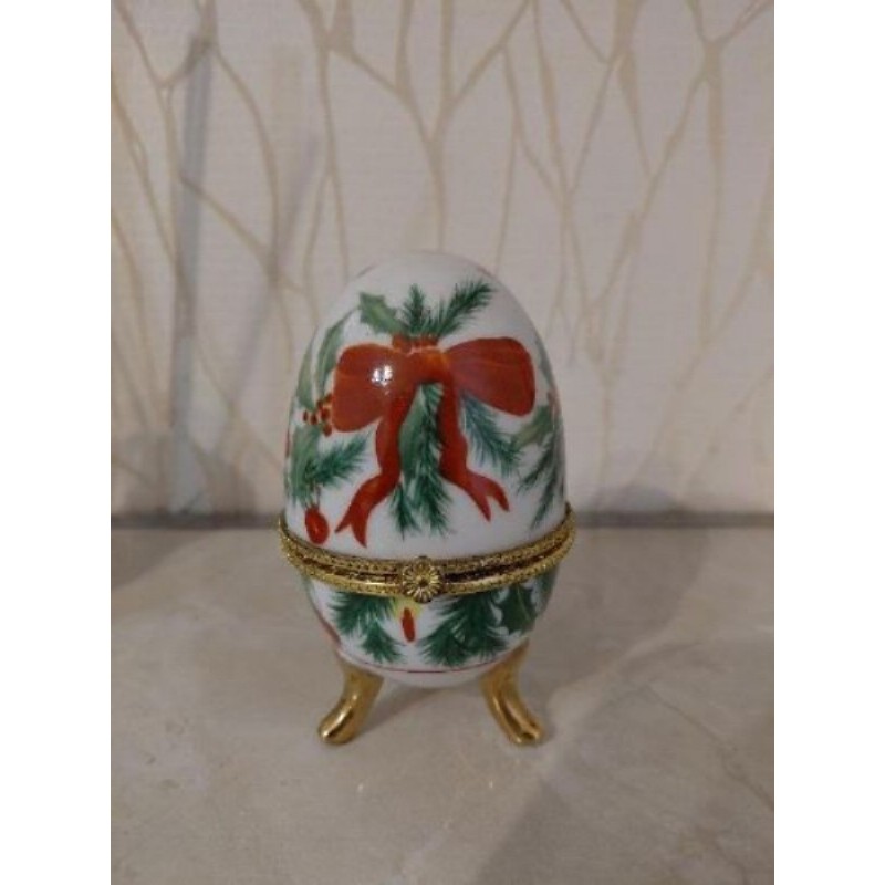 Oeuf bonbonnière style Fabergé - Décor Noël