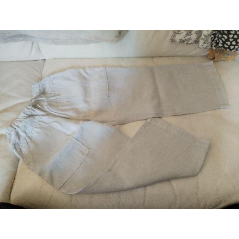 Pantalon ample lin gris zara, 8 ans très bon état 