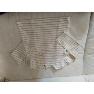 Top rayé blanc et doré...