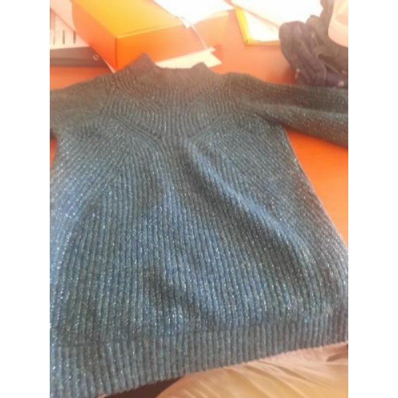 Pull vert pailleté- okaidi - Taille 4 ans