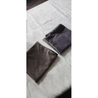 Taie coussin velour gris