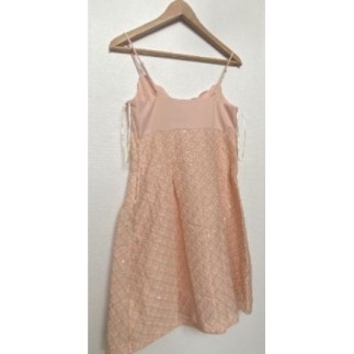 Robe en Brocart Rose/Pêche NAFNAF, T38, Neuf avec étiquette