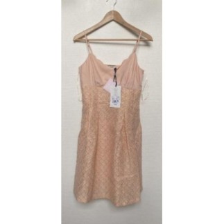 Robe en Brocart Rose/Pêche NAFNAF, T38, Neuf avec étiquette