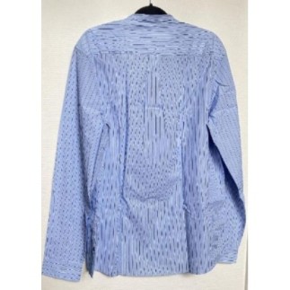 Chemise BONOBO Col Officier Rayé Bleue, Homme XL, Neuf avec étiquette