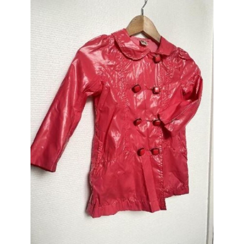 Trench Coat IKKS Vinyl Rouge, Taille 4 ans, Neuf