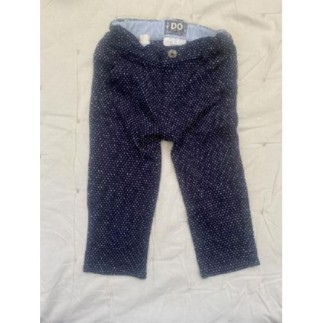 Pantalon marine à pois blancs iDO, taille 18mois
