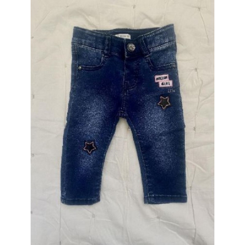 Pantalon jean bleu IKKS, taille 3 mois