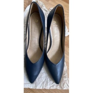 Escarpins en cuir marine LA REDOUTE, pointure 39