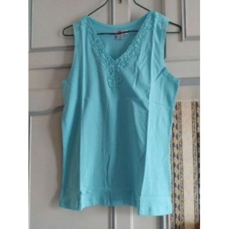 Tee-shirt bleu turquoise...