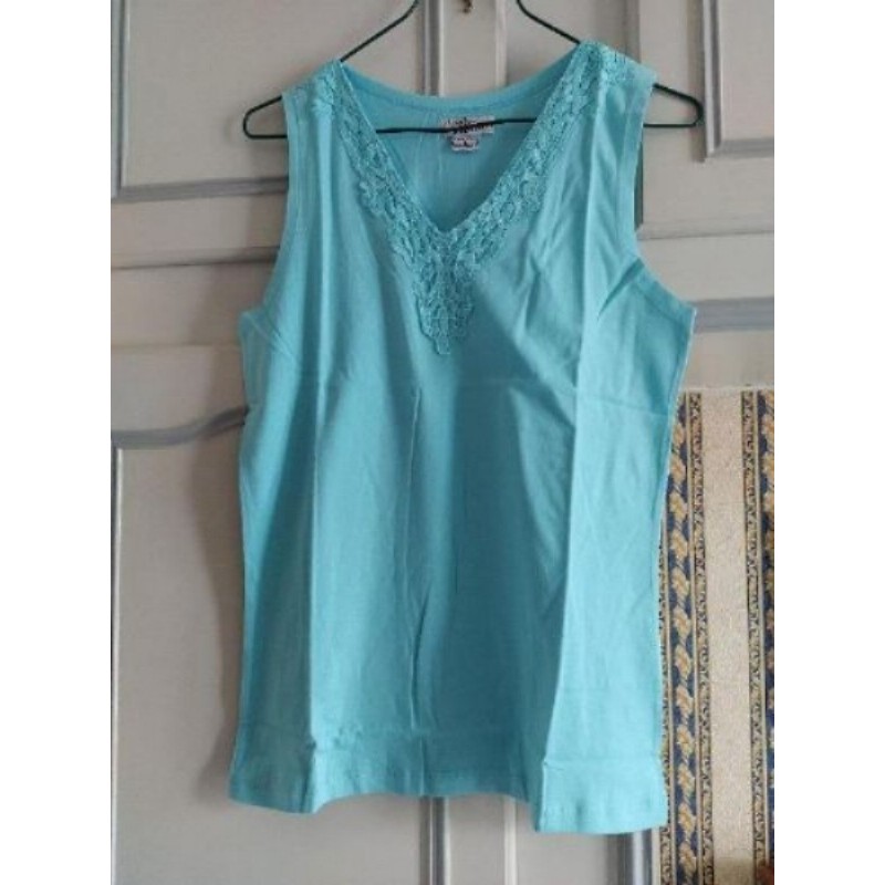 Tee-shirt bleu turquoise Taille 42/44