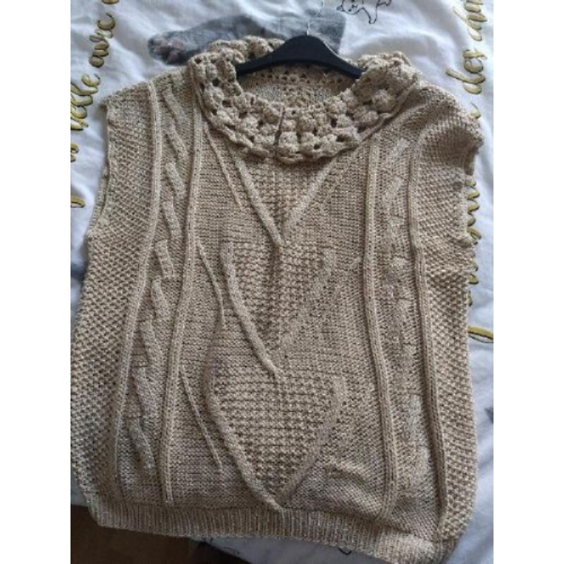 Tee-shirt au cxrochet écru Taille XL