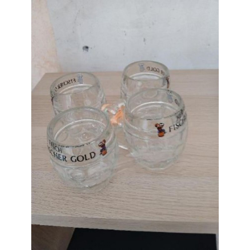 Lot de 4 choppes à bière 