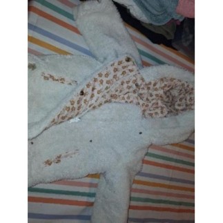 Manteau réversible blanc...