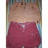 Lot 2 short rose et pêche KIDKANAÏ 24mois 86cm boutons pressions