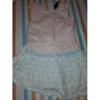 Robe sans manches rose et...