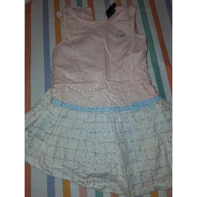 Robe sans manches rose et blanche SERGENT MAJOR 24mois 86cm