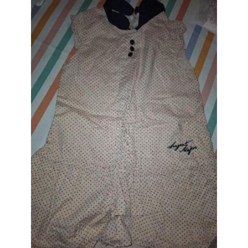 Robe sans manches à pois avec petit col SERGENT MAJOR 24mois 86cm