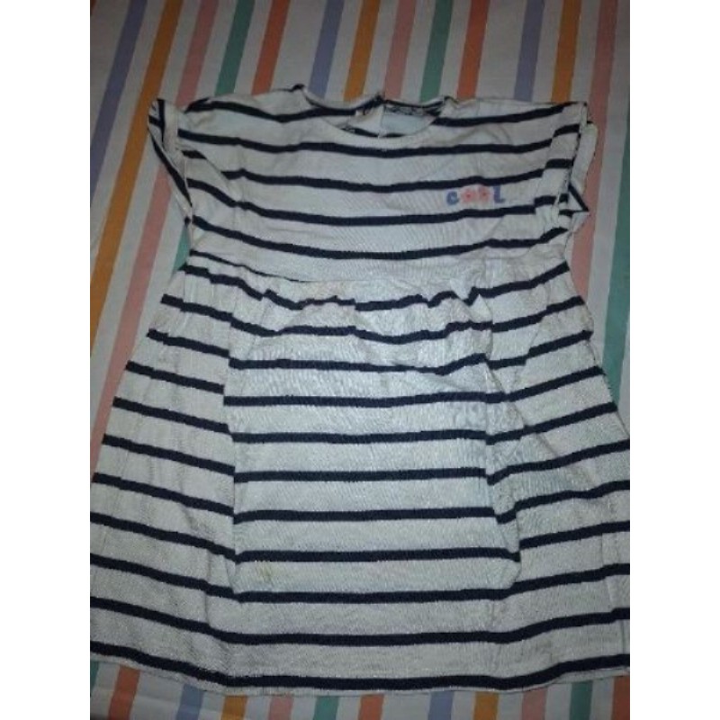 Robe manches courtes style marinière TAO 24mois 86cm