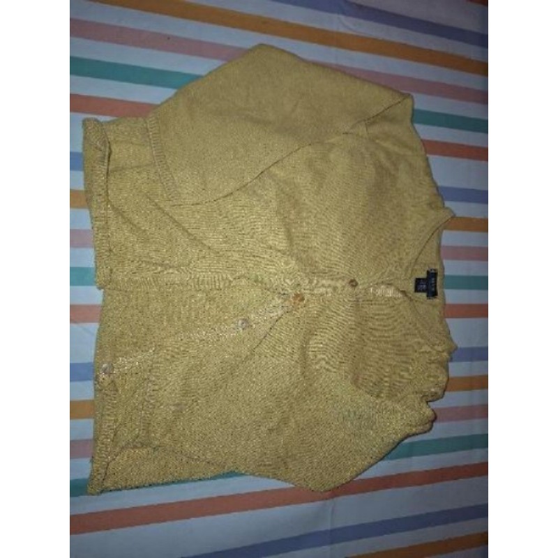 Gilet boutonné jaune moutarde KIABI 24mois 83/89cm