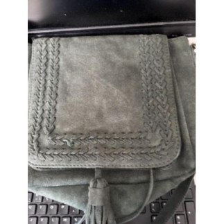 Sac vert bandouilliere daim caroll 