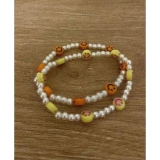 Lot de 2 Bracelets smileys...