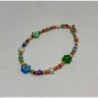 Bracelet multicolore fleurs et perels d'eau douce 