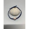 Bracelet re´glable Chat Kawai  bleu marine