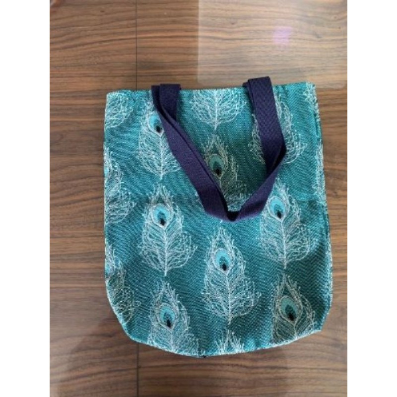 Tote bag neuf plumes de paon