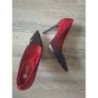 Chaussures à talon de 10cn rouge dégradé noir