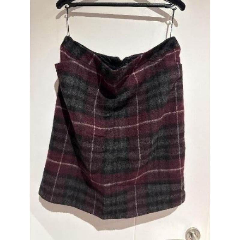 Jupe à carreaux violet et gris taille L/xl neuf