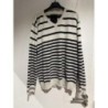 Pull à rayures noir femme marque (jack and Jones) laille L/xl en bon état 