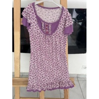 Robe rose fleurie - 8 ans