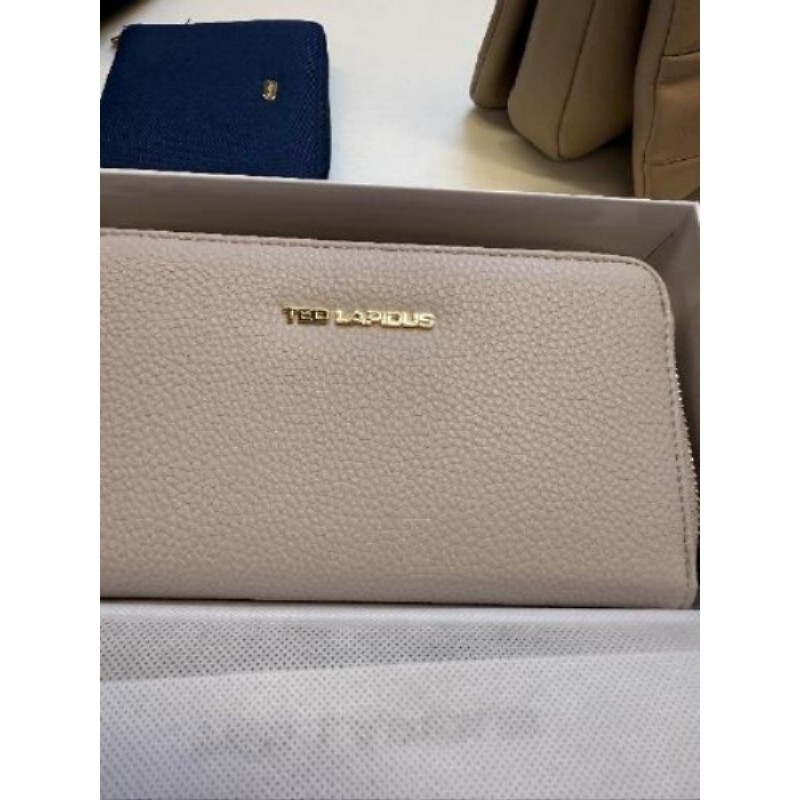 Portefeuille neuf beige marque ted lapidus avec boîte jamais utilisé 