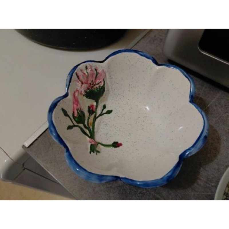 Coupelle fleur peinte à la main