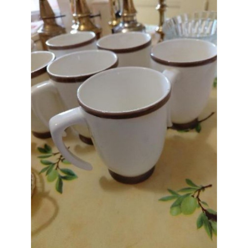 Série de mugs bistro vintage (X6)