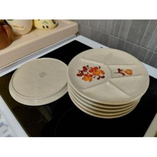 Lot de 6 assiettes à fondue...