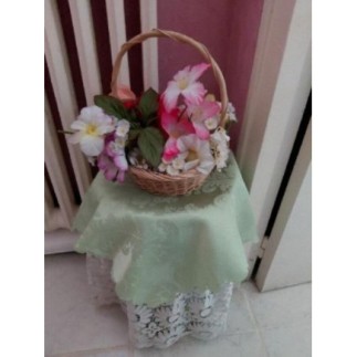 Panier en osier fleurs...