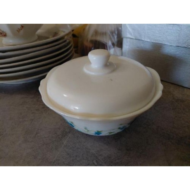 Sucrier vintage - Motif fleurs des champs