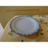 Lot de 12 assiettes à liseré bleu et jaune (Style Provençal) Grandes 