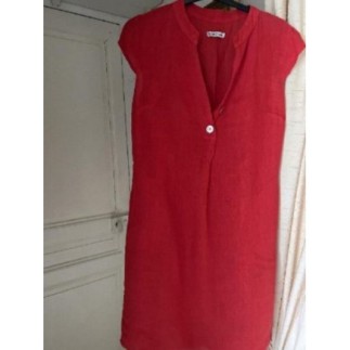 Robe rouge lin RENATO BENE...