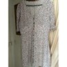 Robe blanche fleurs rose et bleu taille 38