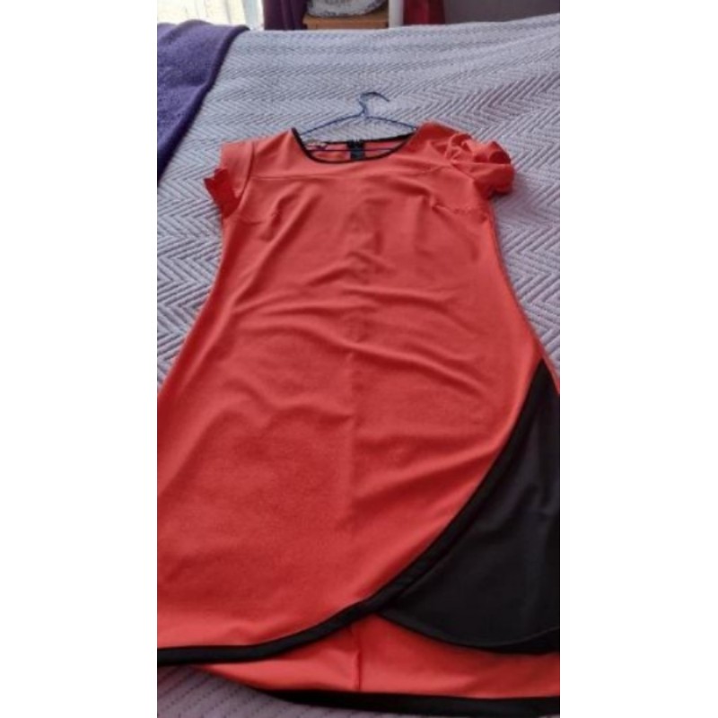 Robe orange/noir T 40