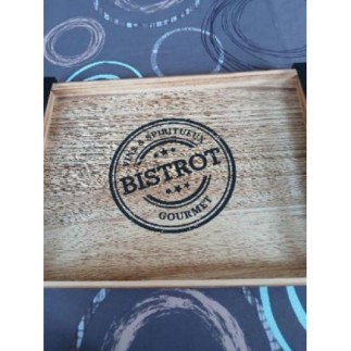 Plateau bois bistrot
