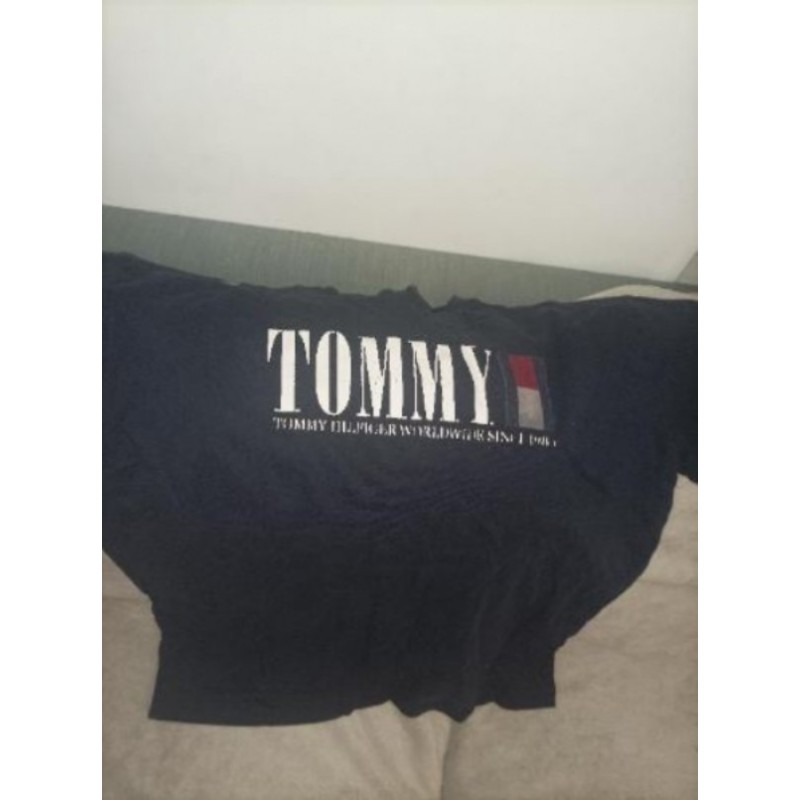 T-shirt bleu marine garçon TOMMY HILFIGER 164cm - 12/14 ans  COTON BON ÉTAT 