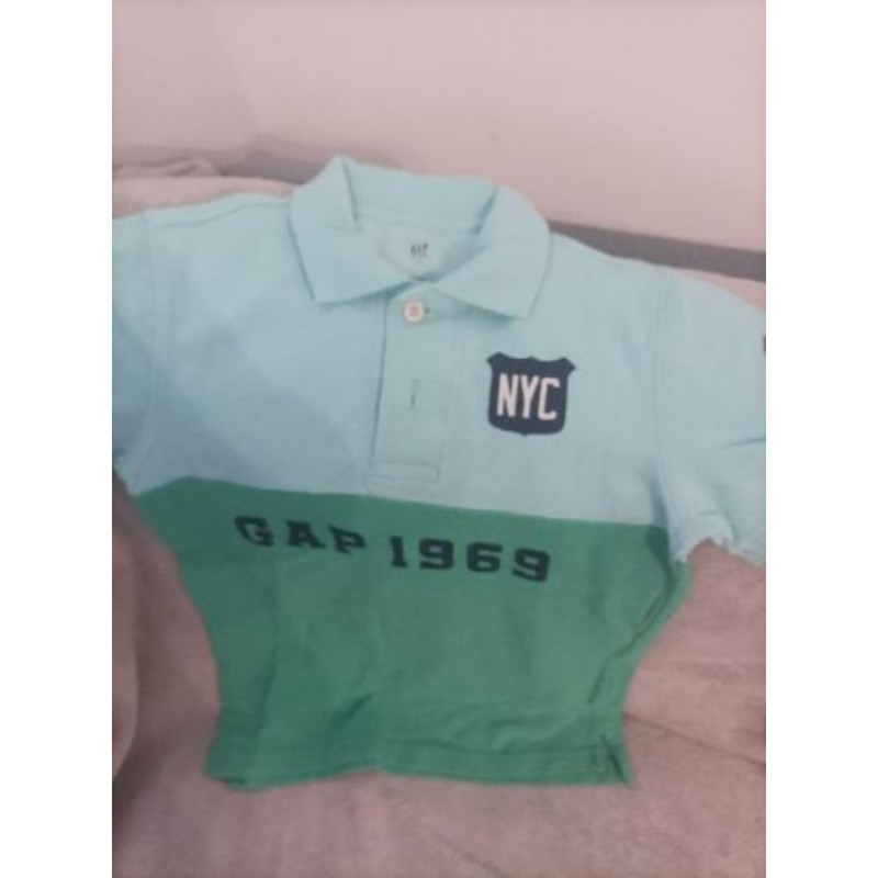 POLO GAP BLEU et VERT TURQUOISE  garçon 8 / 10 ANS  QUASI NEUF 
