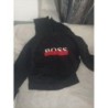 SWEAT CAPUCHE BOSS NOIR COTON garçon 14 ans TRES BON ÉTAT 
